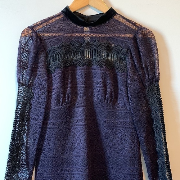 New!! Topshop Petite Lace Embroidered Mini Dress Size 6 - Picture 8 of 17